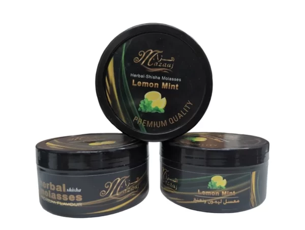 Mazaaj Lemon mint Herbal Shisha / Hookah Flavours 100% organic materials, 100% Nicotine & Tar free and not contain any Tobacco leaves.