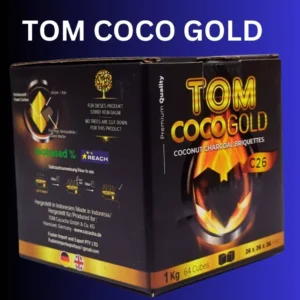 tom coco gold hookah shisha charcoal c26 1kg box